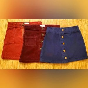 Corduroy skirts 5T bundle of 3